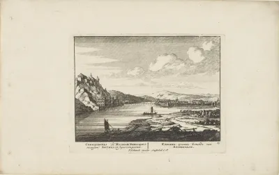 Houthaven bij Koblenz aan de Rijn