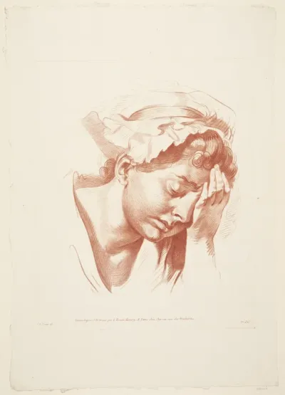 Hovedet af en grædende pige (Tête de jeune fille pleurant)