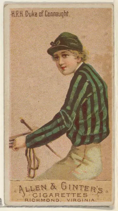 H.R.H. Duke of Connaught, from the Racing Colors of the World series (N22a) for Allen & Ginter Cigarettes