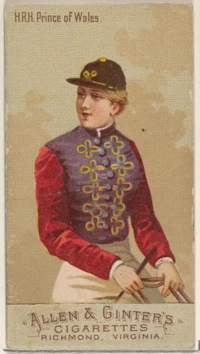 H.R.H. Prince of Wales, from the Racing Colors of the World series (N22b) for Allen & Ginter Cigarettes