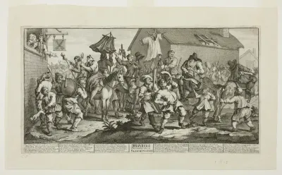 Hudibras and the Skimmington, plate seven from Hudibras