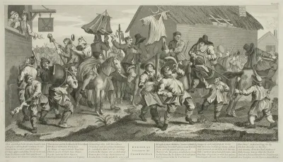 Hudibras Encounters the Skimmington Plate XII