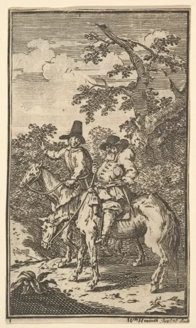 Hudibras Sallying Forth (Seventeen Small Illustrations for Samuel Butler's Hudibras, no. 1)