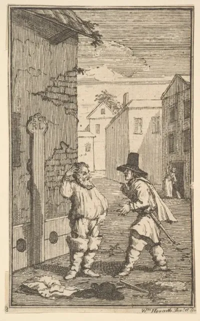 Hudubras and Ralpho Disputing (Seventeen Small Illustrations for Samuel Butler's Hudibras, no. 8)