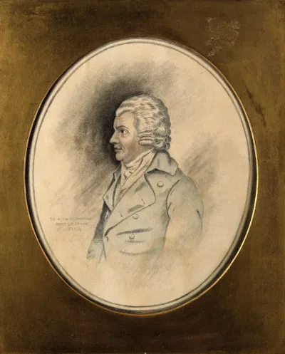 Hugh Downman. Drawing in coloured chalks attributed to J. Downman, 1794