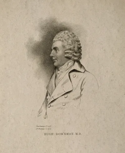 Hugh Downman. Stipple engraving by R. Woodman, 1809, after J. Downman, 1796