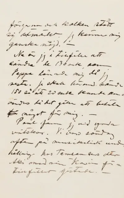 Hugo and Paul Simbergs’ letter to Niclas Eduard Simberg 18.1.1905