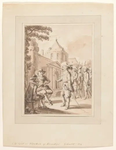 Hugo de Groot en Rombout Hogerbeets op slot Loevestein gebracht
