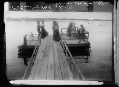 Hugo Simberg: "Tanssi sillalla" vuodelta 1903