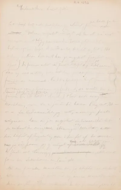 Hugo Simberg’s letter to Akseli Gallen-Kallela 2.6.1896