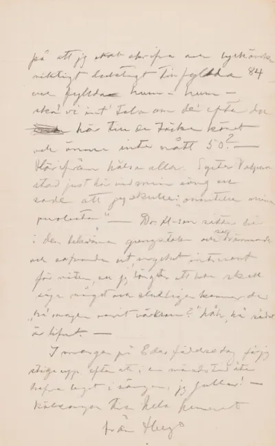 Hugo Simberg’s letter to Alexandra and Blenda Simberg 23.3.1903