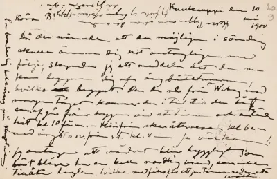 Hugo Simberg’s letter to Blenda Simberg 10.5.1900