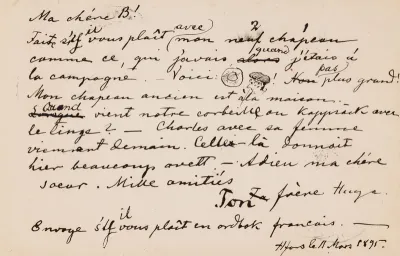 Hugo Simberg’s letter to Blenda Simberg 11.3.1895