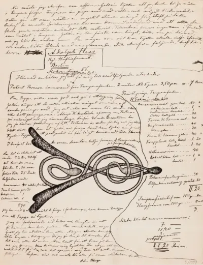 Hugo Simberg’s letter to Blenda Simberg 23.11.1895