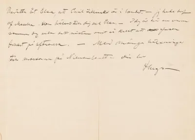 Hugo Simberg’s letter to Blenda Simberg 28.7.1904