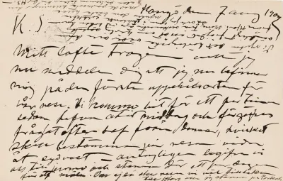 Hugo Simberg’s letter to Blenda Simberg 7.8.1902