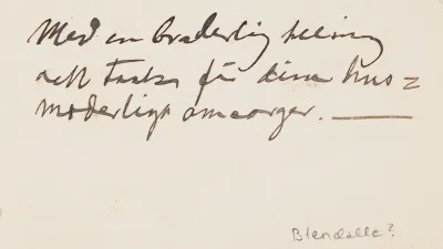 Hugo Simberg’s letter to Blenda Simberg (undated)
