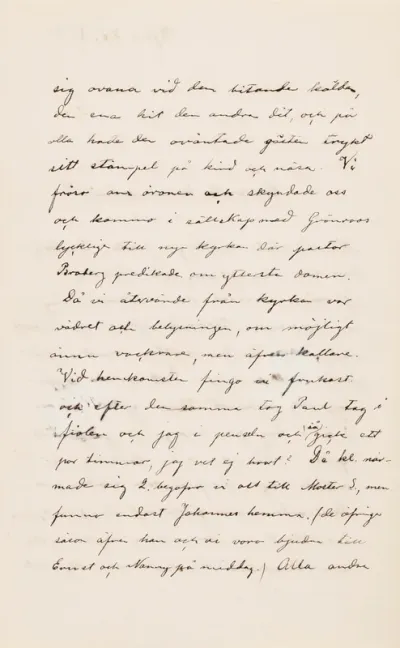 Hugo Simberg’s letter to Ebba Mathilda Simberg 26.11.1893