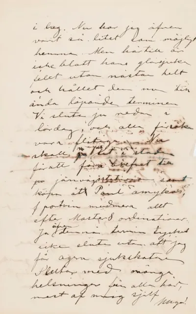 Hugo Simberg’s letter to Ebba Mathilda Simberg April-May 1894