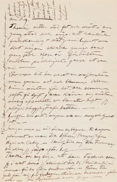 Hugo Simberg’s letter to Elsa Simberg 29.4.1904