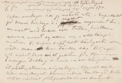 Hugo Simberg’s letter to Niclas Eduard Simberg 29.7.1901