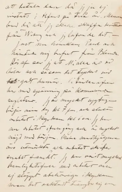 Hugo Simberg’s letter to Niclas Eduard Simberg 8.11.1904