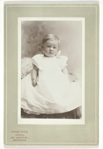 Hugo Tscharuack (in white christening dress)