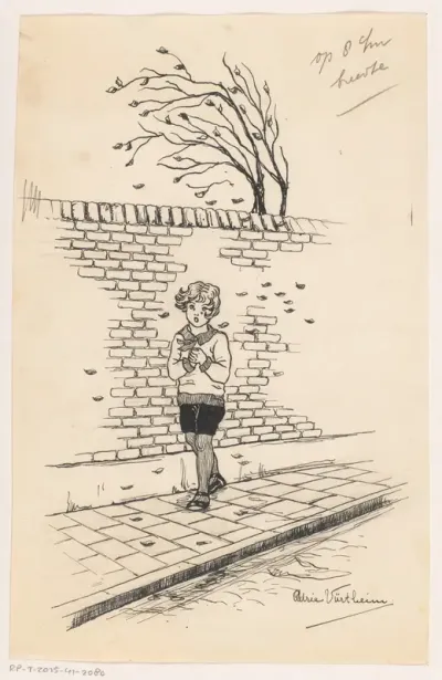 Huilend meisje op straat