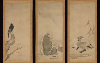 Huineng, the Sixth Patriarch of Zen, with Geese and Myna