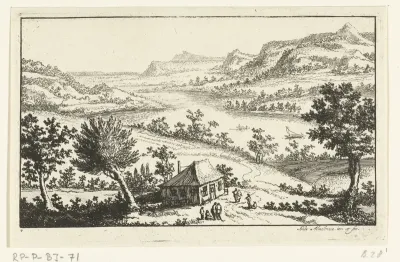 Huis aan de oever van een rivier