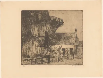 Huis aan de voet van een stellingmolen in Leidschendam