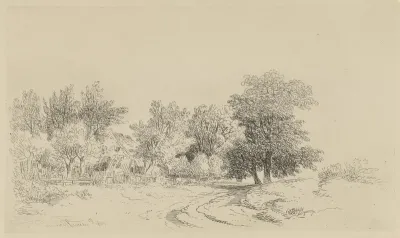 Huis aan een landweg