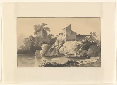 Huis aan een meer