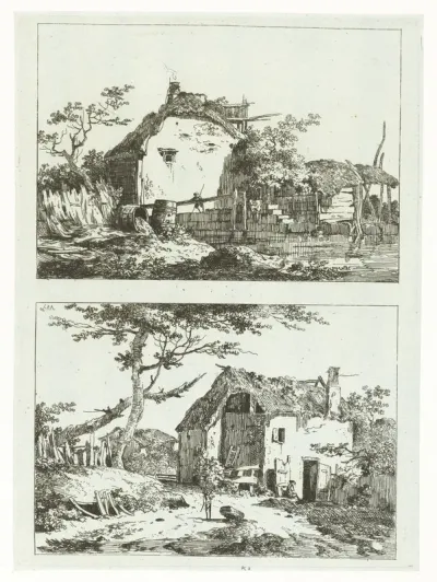 Huis aan het water en een huis aan een weg