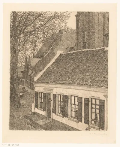 Huis bij een kerk