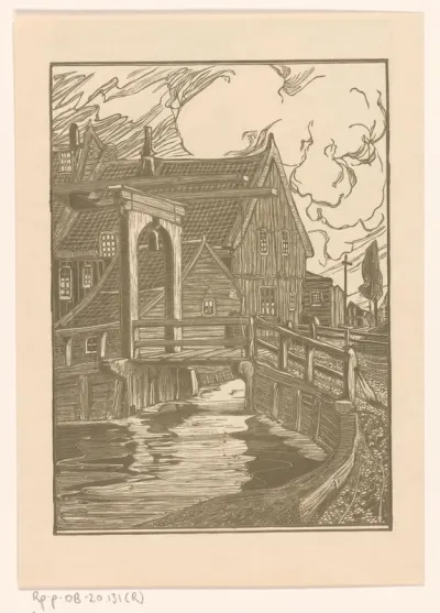 Huis bij een ophaalbrug