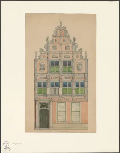 Huis De Gouden Sonne aan de Lange Delft te Middelburg