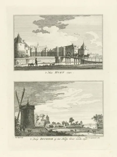 Huis Huet en het dorp Dornick, 1732-1742