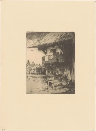 Huis met balkon in Zwitserland