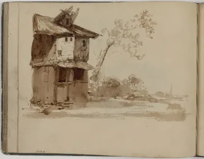 Huis met bomen