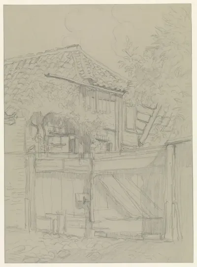 Huis met gesloten hek