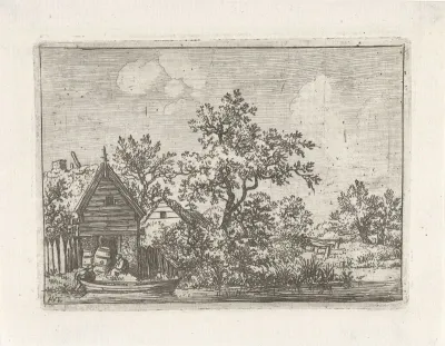 Huis met twee tonnen ervoor