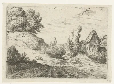 Huis naast een heuveltop begroeid met bomen