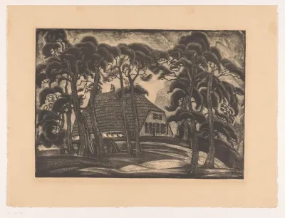 Huis tussen bomen