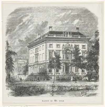 Huis van bankier Elias Fuld op de hoek van de Keizersgracht en het Molenpad te Amsterdam