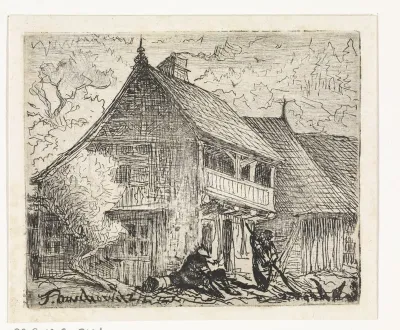 Huisje te Auschowitz in Bohemen