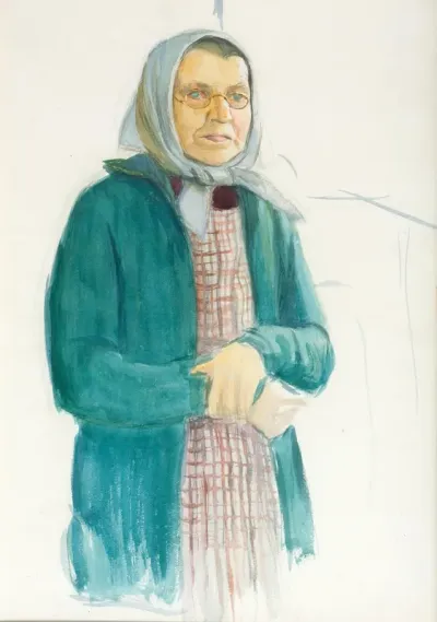 Huivipäinen nainen