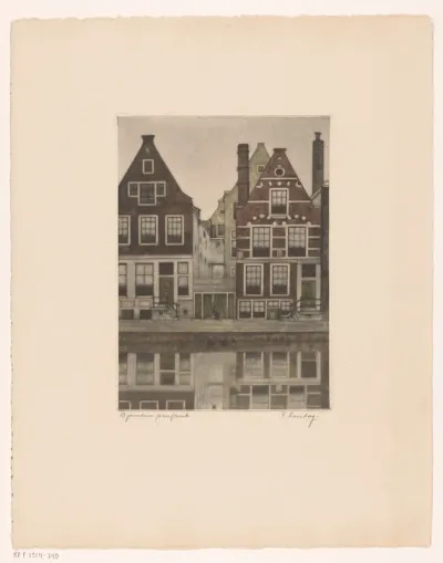 Huizen aan de Groenburgwal in Amsterdam