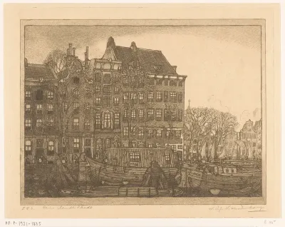 Huizen aan de Prins Hendrikkade in Amsterdam