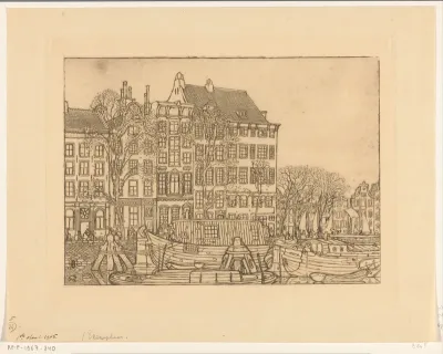 Huizen aan de Prins Hendrikkade in Amsterdam